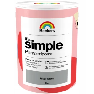 BECKERS Designer It's Simple Plamoodporna farba do ścian i sufitów river stone szary 5L