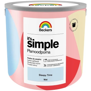 BECKERS Designer It's Simple Plamoodporna farba do ścian i sufitów sleepy time błękitny 2,5L