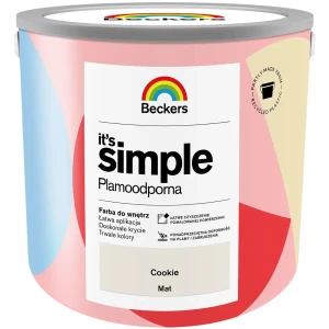 BECKERS Designer It's Simple Plamoodporna farba do ścian i sufitów cookie beżowy 2,5L