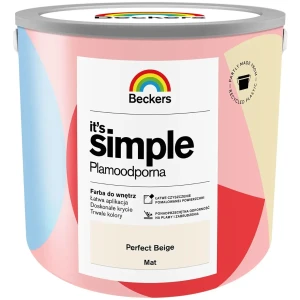 BECKERS Designer It's Simple Plamoodporna farba do ścian i sufitów perfect beige beżowy 2,5L