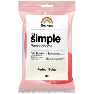 BECKERS Designer It's Simple Plamoodporna farba do ścian i sufitów perfect beige beżowy tester 50ml