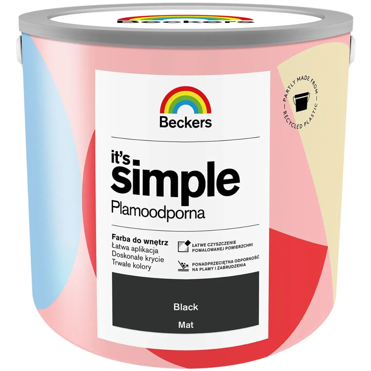 BECKERS Designer It's Simple Plamoodporna farba do ścian i sufitów black czarny 2,5L