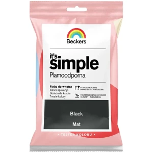BECKERS Designer It's Simple Plamoodporna farba do ścian i sufitów black czarny tester 50ml