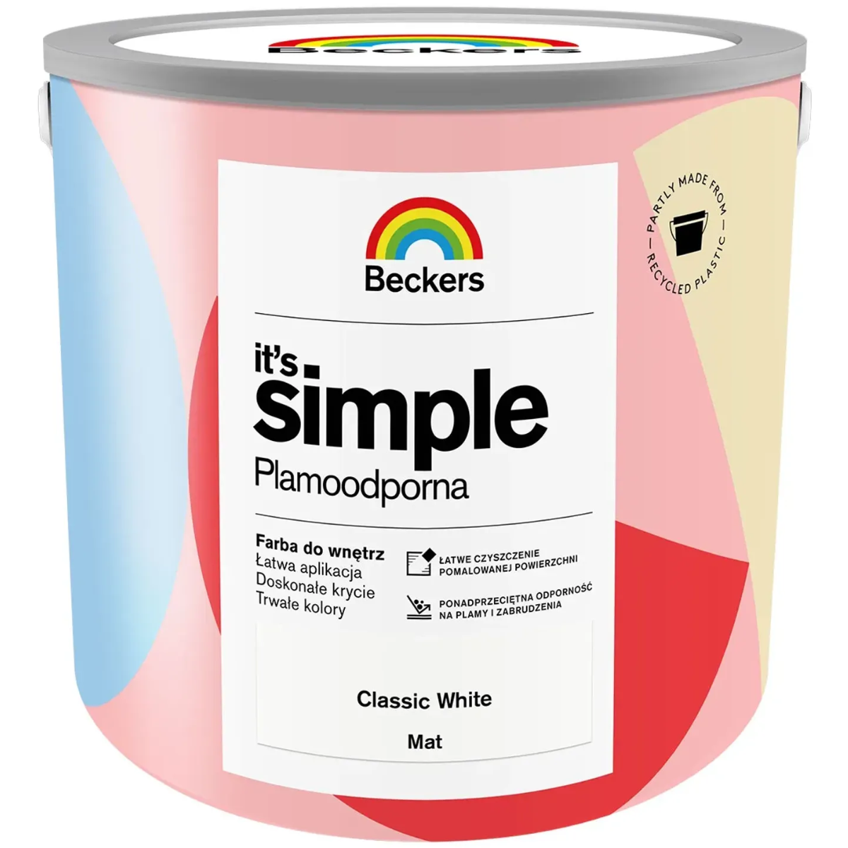 BECKERS Designer It's Simple Plamoodporna farba do ścian i sufitów classic white biały 2,5L