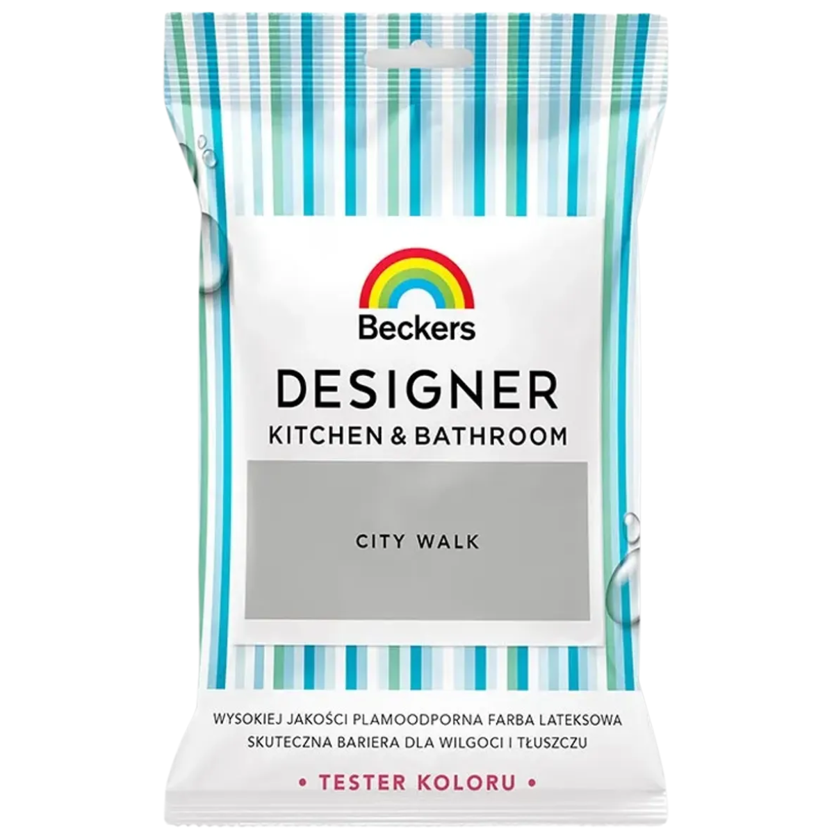BECKERS DESIGNER Kuchnia i Łazienka Farba lateksowa szara city walk tester 50ml