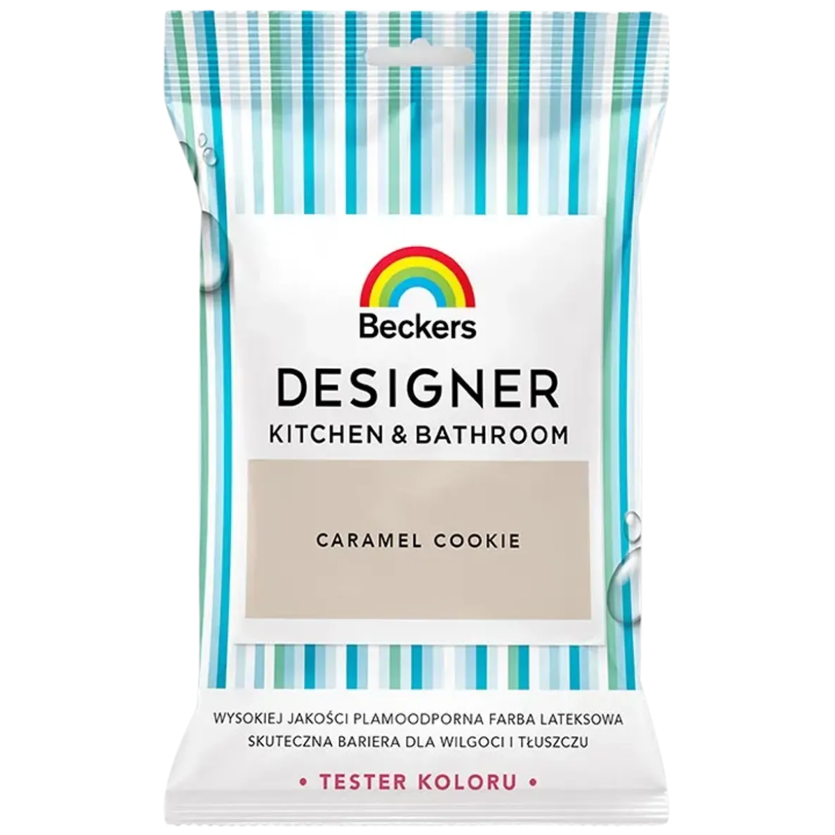 BECKERS DESIGNER Kuchnia i Łazienka Farba lateksowa beżowo-brązowa carmel cookie tester 50ml