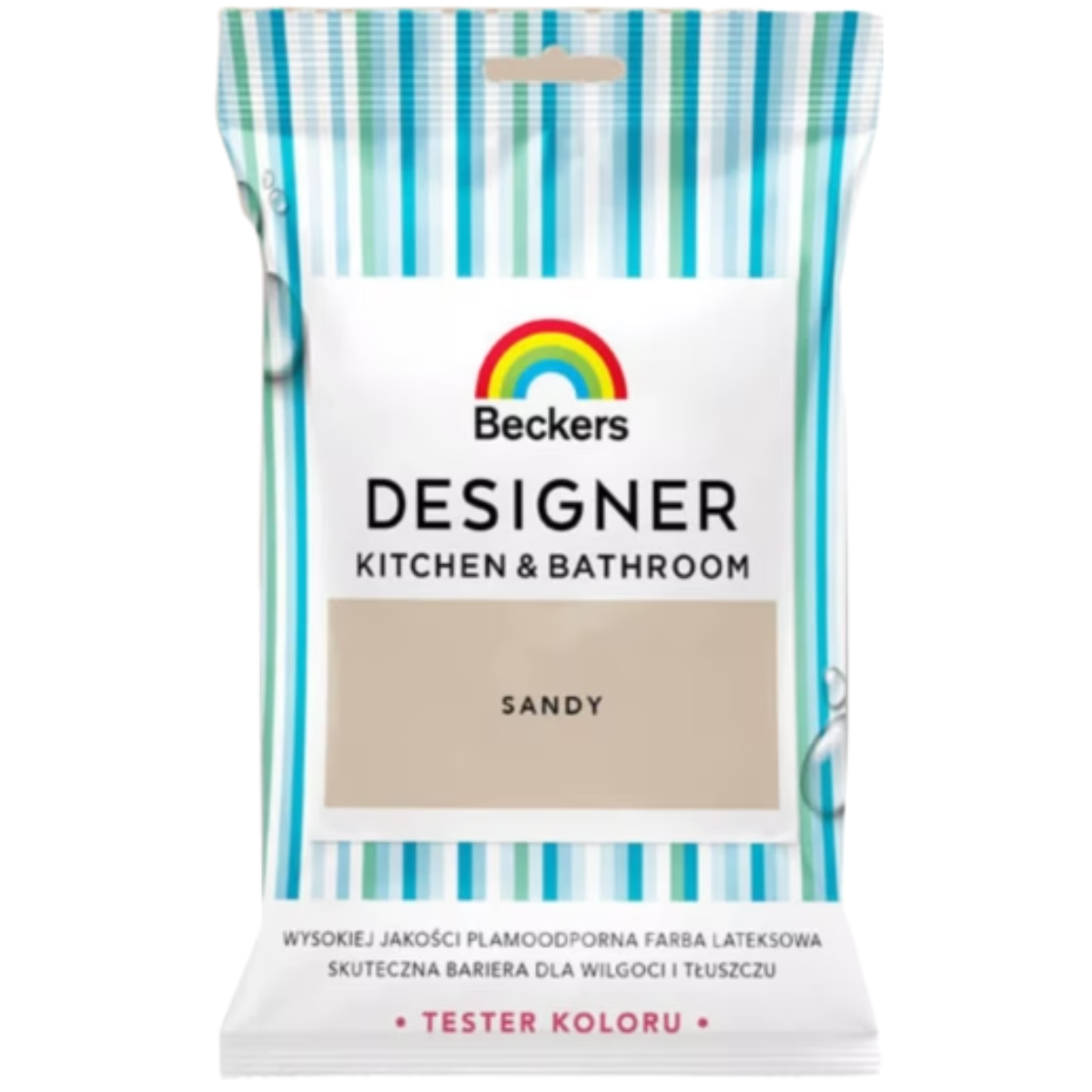 BECKERS DESIGNER Kuchnia i Łazienka Farba lateksowa beżowo-brązowa sandy tester 50ml