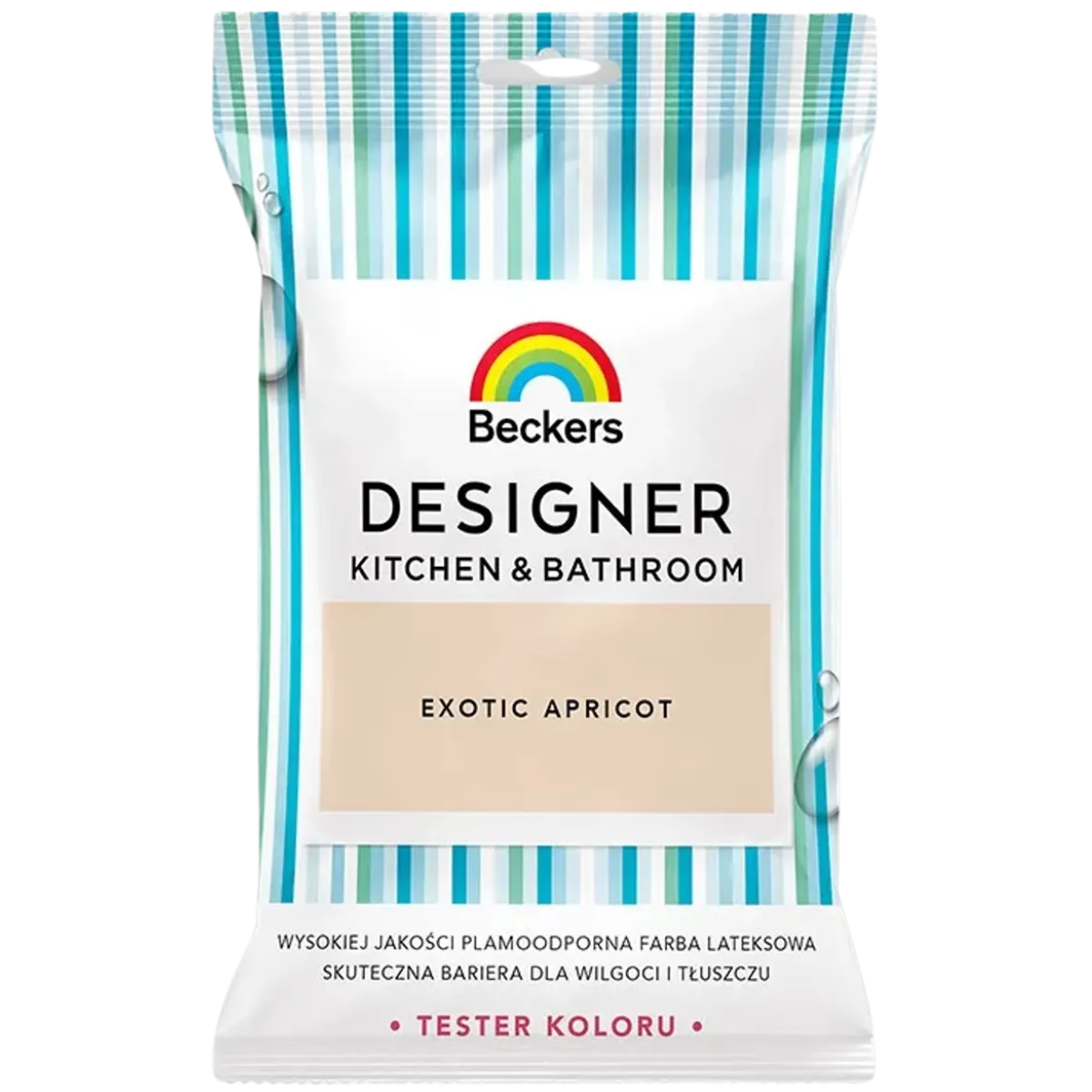 BECKERS DESIGNER Kuchnia i Łazienka Farba lateksowa zgaszona pomarańcza exotic apricot tester 50ml