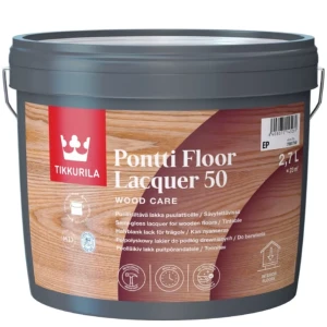 TIKKURILA Pontti Floor Lacquer 50 Bezbarwny lakier do drewna półpołysk 2,7L