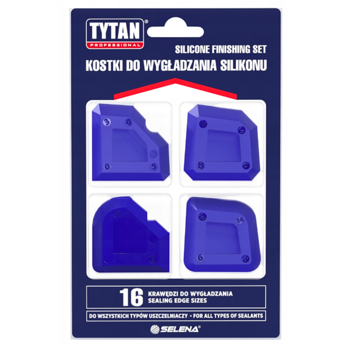 TYTAN Kostki do rozprowadzania i wygładzania silikonu 4szt