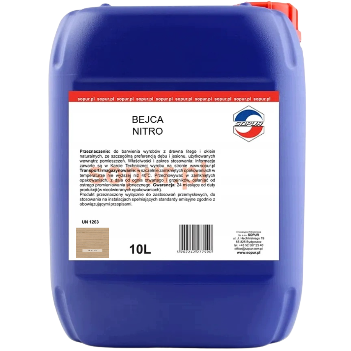 SOPUR Bejca nitro do drewna szybkoschnąca beż BN-125/09 10L
