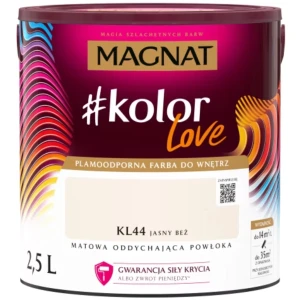 MAGNAT koloLove Farba lateksowa plamoodporna jasny beż KL44 2,5L