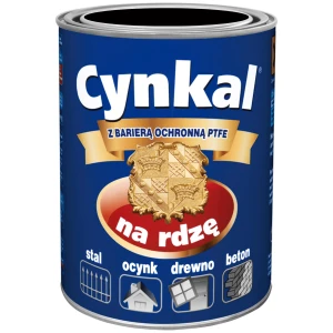 CYNKAL Gruntoemalia antykorozyjna do metalu i ocynku czarny 9005 półmat 2,5L