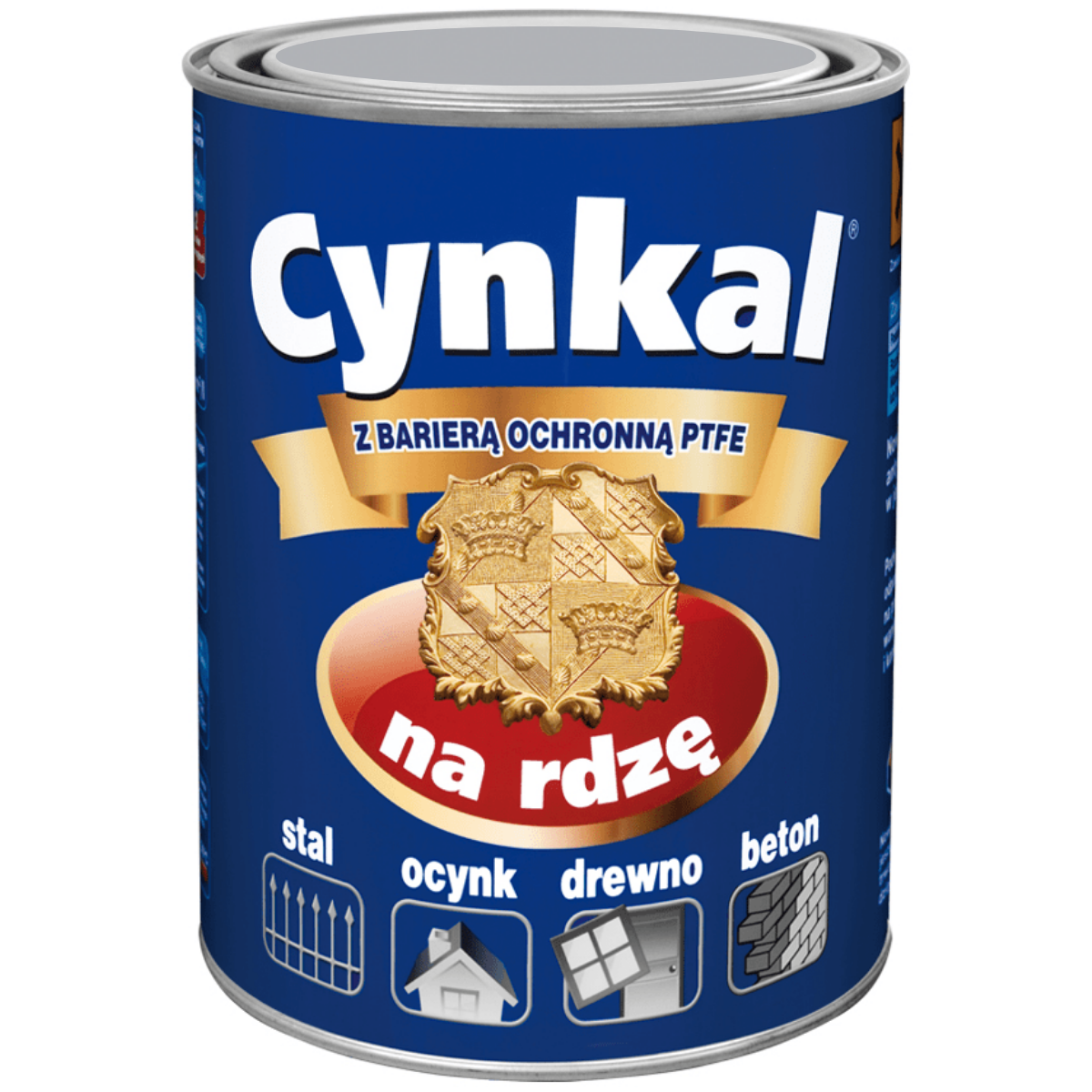 CYNKAL Gruntoemalia antykorozyjna do metalu i ocynku aluminium 9006 połysk 0,7L