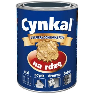 CYNKAL Gruntoemalia antykorozyjna do metalu i ocynku szary antracyt 7016 połysk 0,7L
