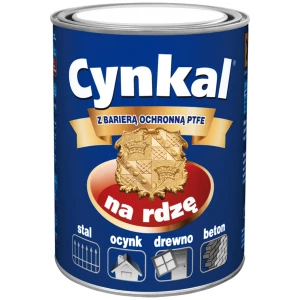 CYNKAL Gruntoemalia antykorozyjna do metalu i ocynku biały 9003 połysk 0,7L