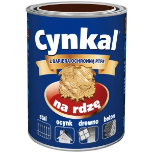 CYNKAL Gruntoemalia antykorozyjna do metalu i ocynku brąz 8016 połysk 0,7L