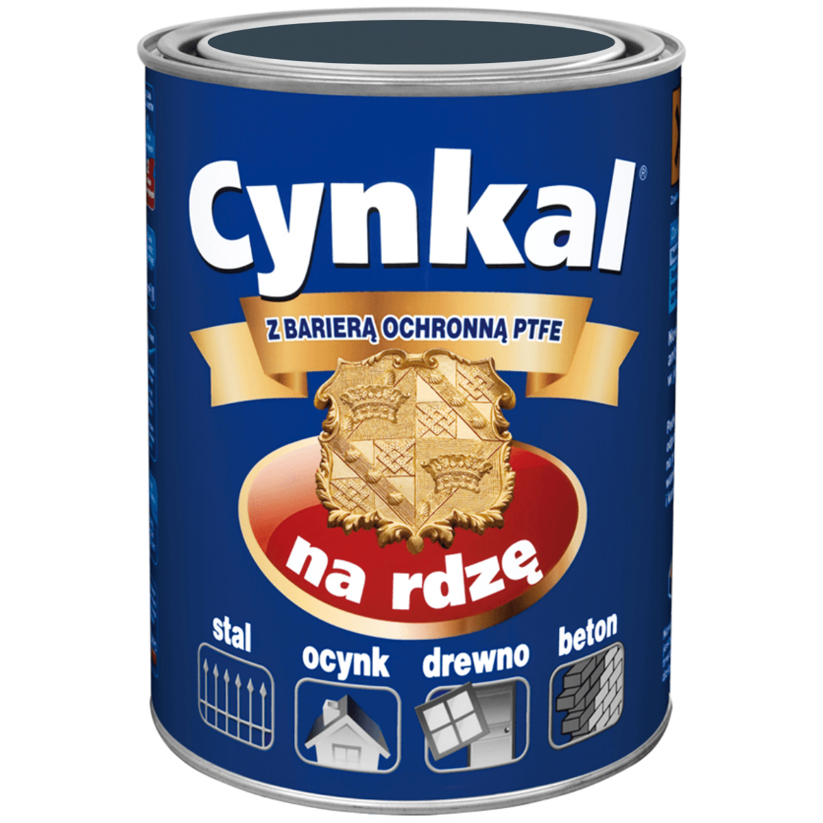 CYNKAL Gruntoemalia antykorozyjna do metalu i ocynku grafitowy 7024 półmat 0,7L