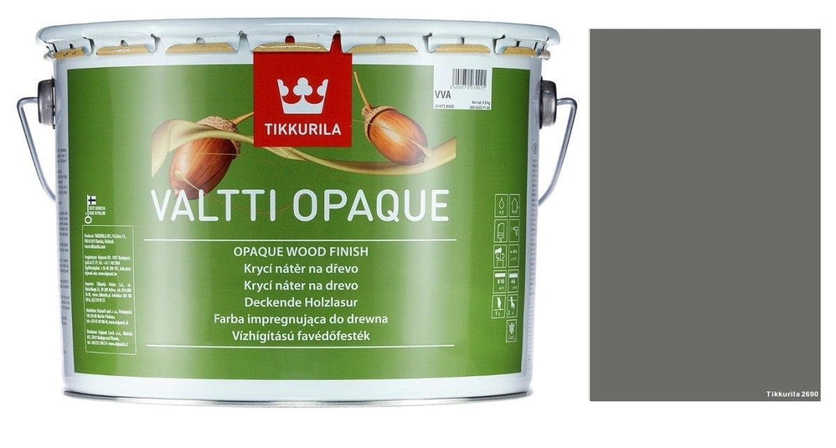 TIKKURILA Valtti Opaque 9l Farba do drewna KOLOR: UKKO 2690