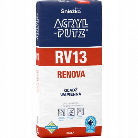 ŚNIEŻKA ACRYL-PUTZ RV13 RENOVA Gładź wapienna 20KG