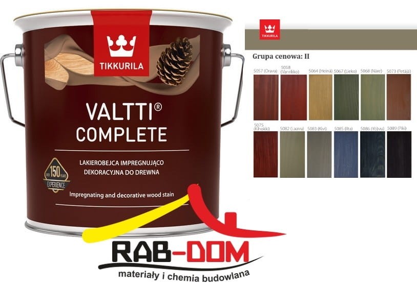 TIKKURILA Valtti Complete 9l LAKIEROBEJCA gr. II