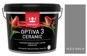 TIKKURILA Optiva Ceramic Matt 3 9l NCS S 5000-N