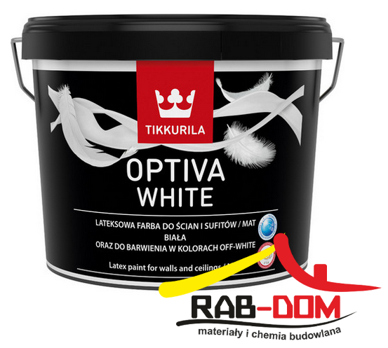 TIKKURILA Optiva White 0,9l Biała KOLORY off White