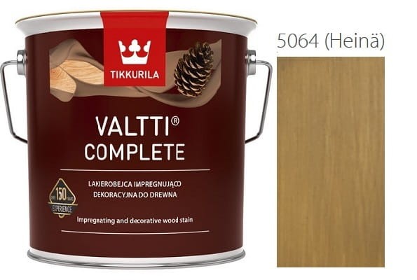 TIKKURILA Valtti Complete 9l LAKIEROBEJCA KOLOR 5064 (HEINA)