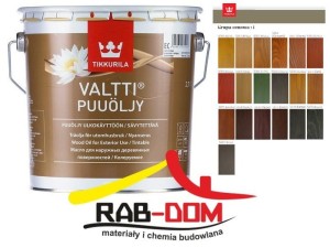 TIKKURILA Valtti Wood Oil 0,9l  Olej do drewna KOLORY gr. I