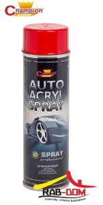 CHAMPION Spray Auto Acryl Podkład 500ml CZERWONY