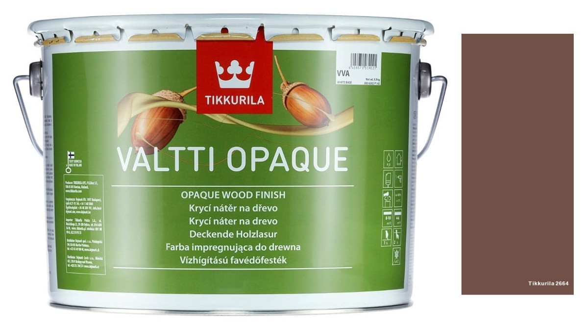 TIKKURILA Valtti Opaque 2,7l Farba do drewna Baz C  KOLOR  2664