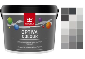 TIKKURILA Optiva Colour Odcienie Szarości 0,9l