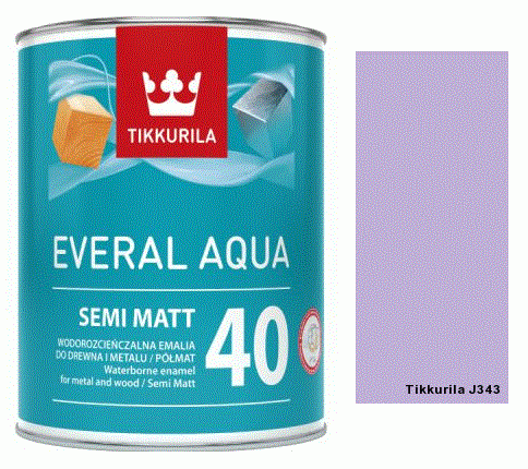 TIKKURILA Everal Aqua Semi Matt [40] 0,9l KOLOR J343