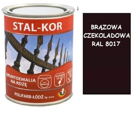 STAL-KOR Gruntoemalia na rdzę 5L BRĄZ CZEKOLADA