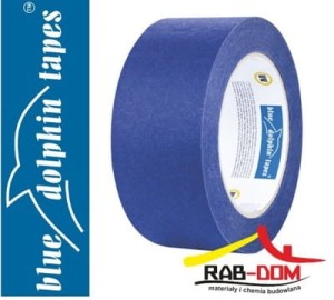 Blue Dolphin Taśma papierowa 30mm x 50m NIEBIESKA