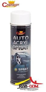 CHAMPION Spray Auto Acryl Podkład 500ml BIAŁY