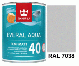 TIKKURILA Everal Aqua Semi Matt [40] 0,9l RAL 7038