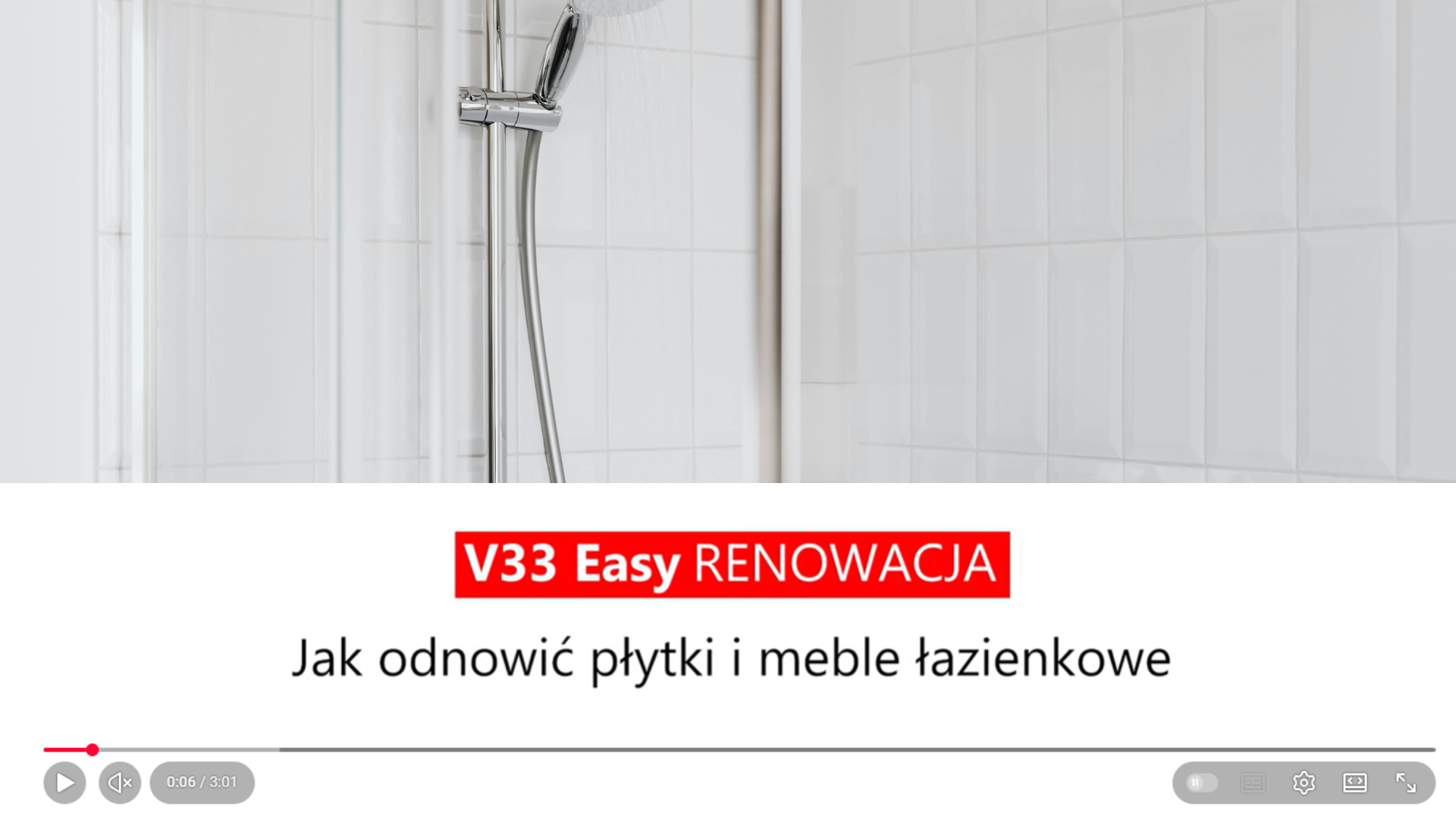 Zobacz jak odnowić płytki i meble łazienkowe za pomocą farby do renowacji V33