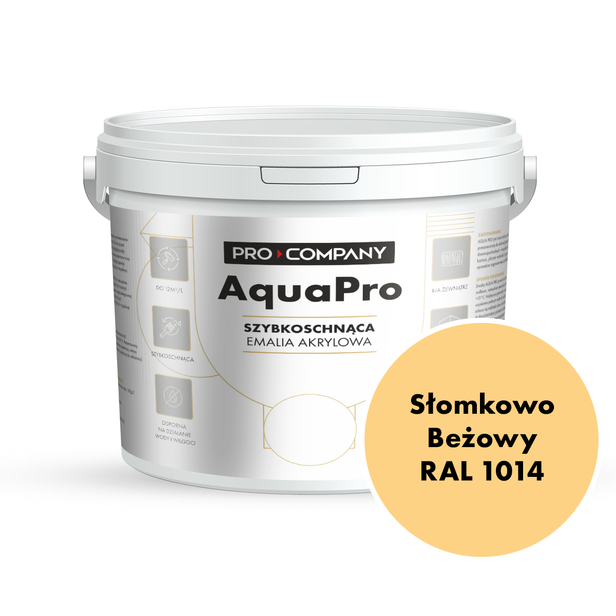 Emalia szybkoschnąca Słomkowo Beżowy RAL 1014 5L