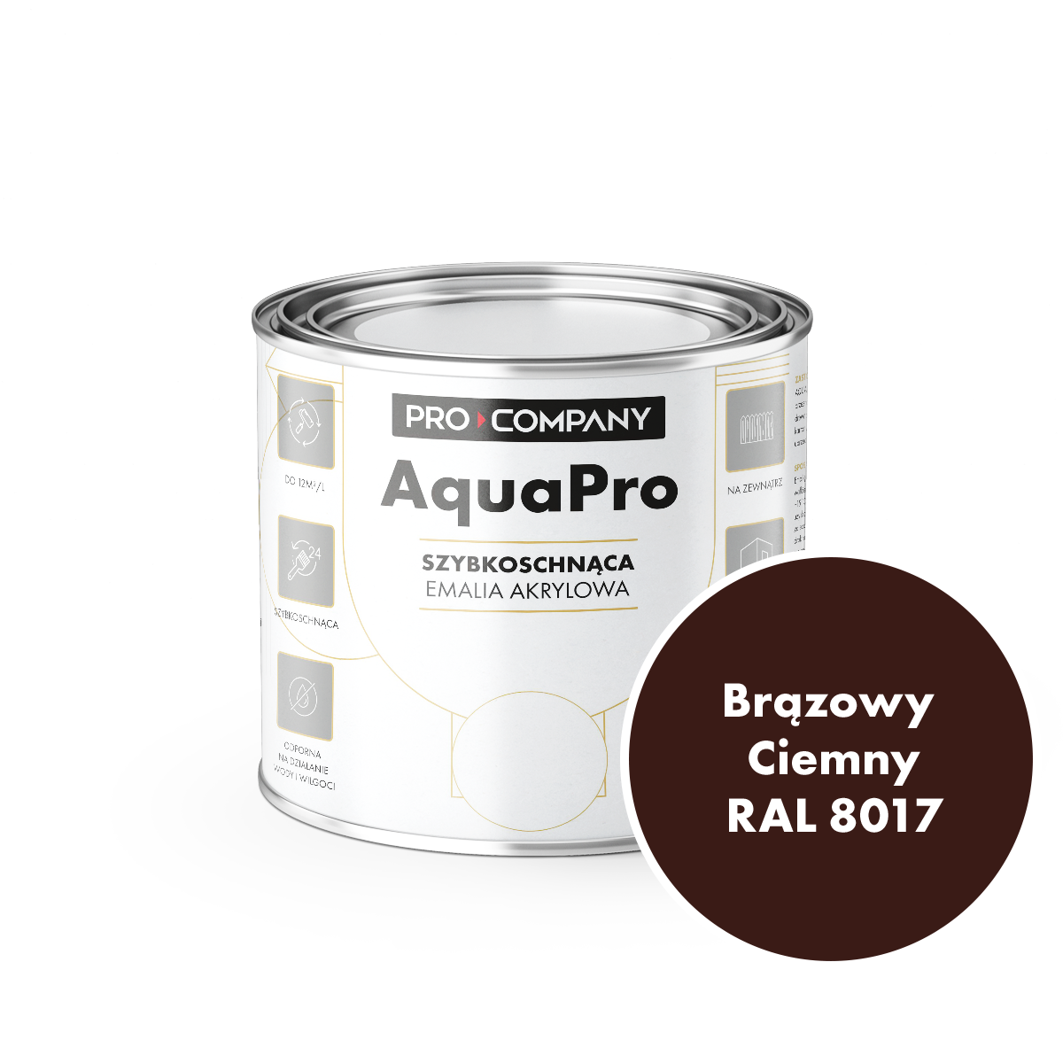 Emalia szybkoschnąca Brązowy Ciemny RAL 8017 0,2L