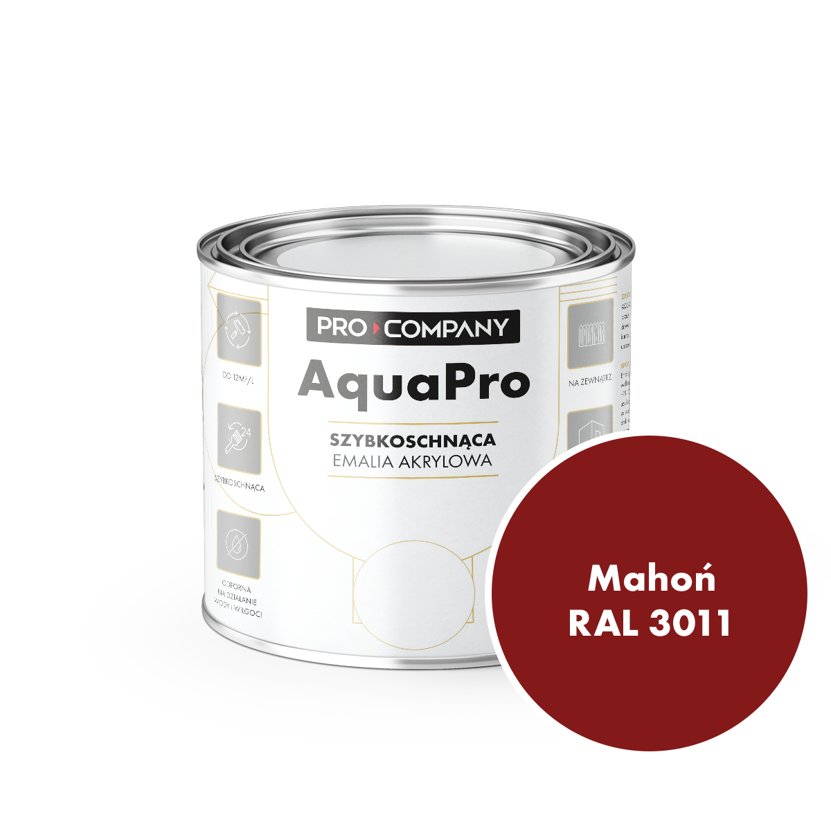 Emalia szybkoschnąca Mahoń RAL 3011 0,2L