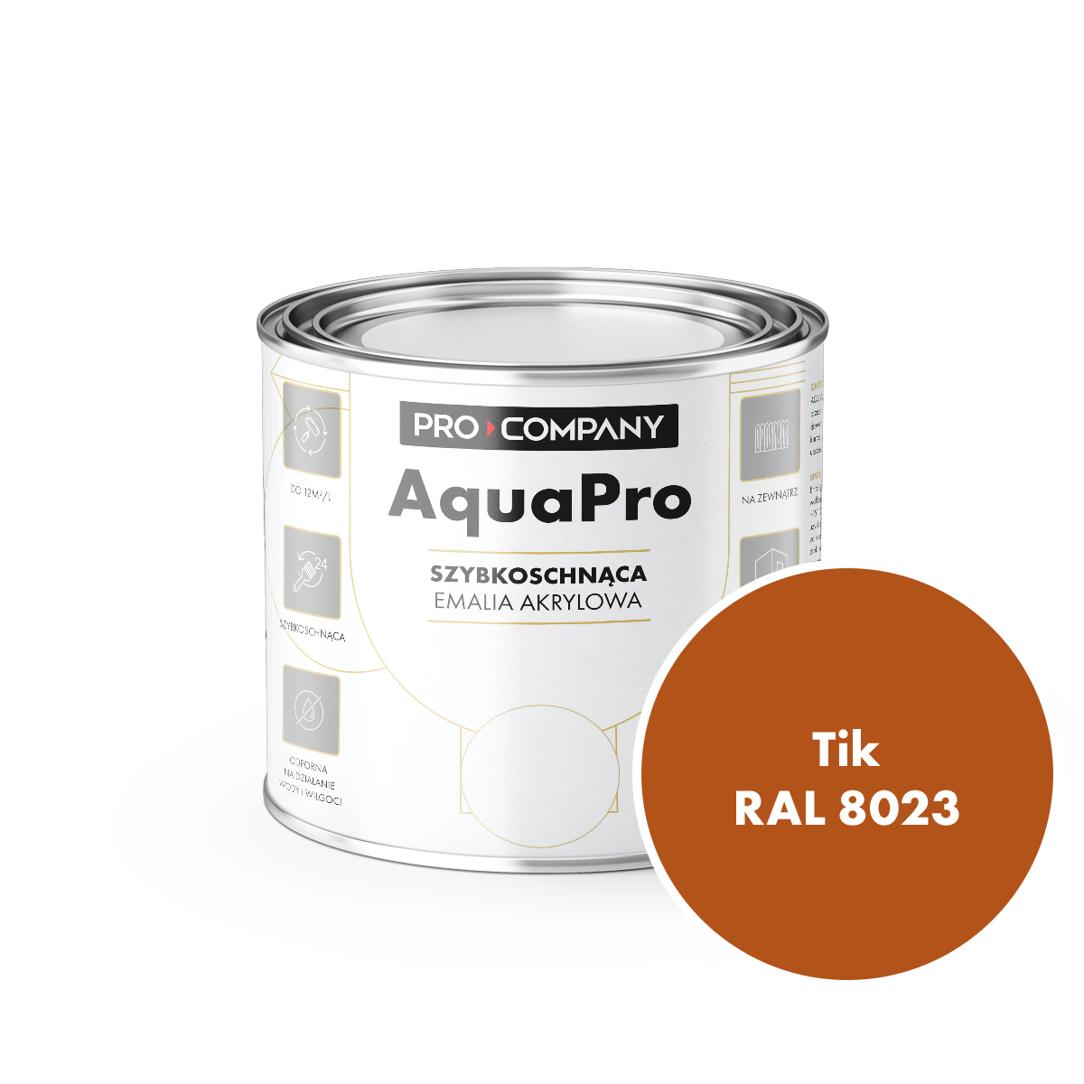 Emalia szybkoschnąca Tik RAL 8023 0,2L