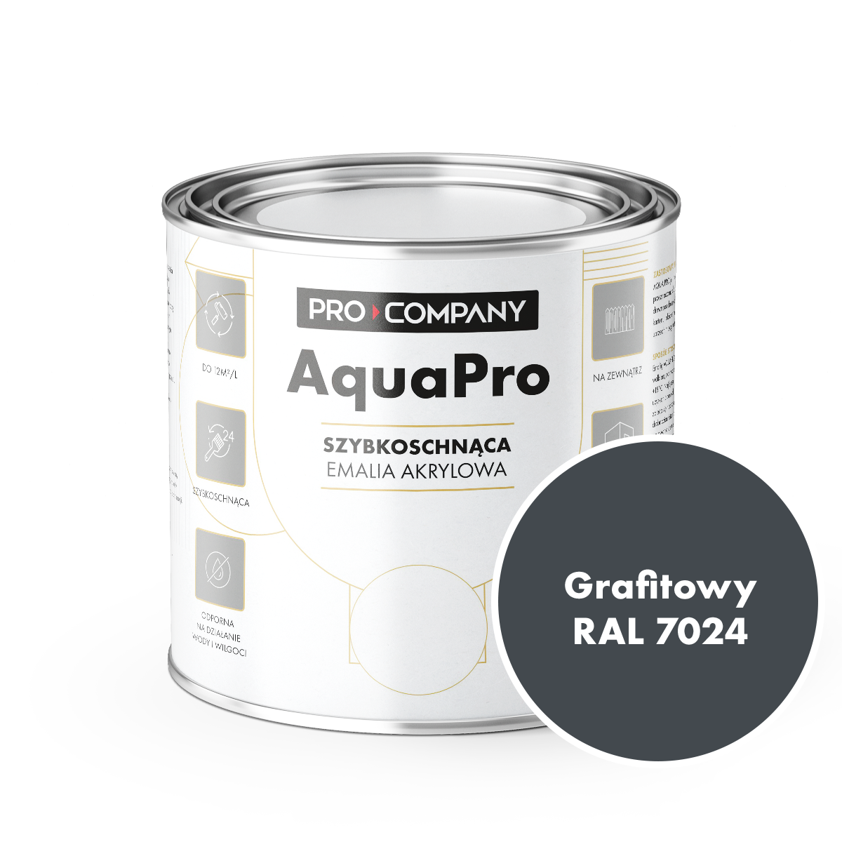 Emalia szybkoschnąca Grafit RAL 7024 0,8L