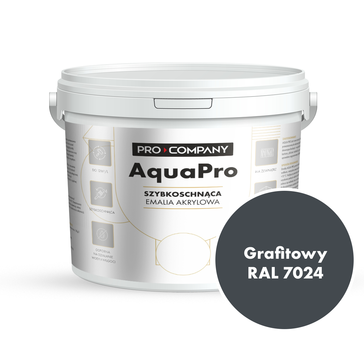 Emalia szybkoschnąca Grafit RAL 7024 10L