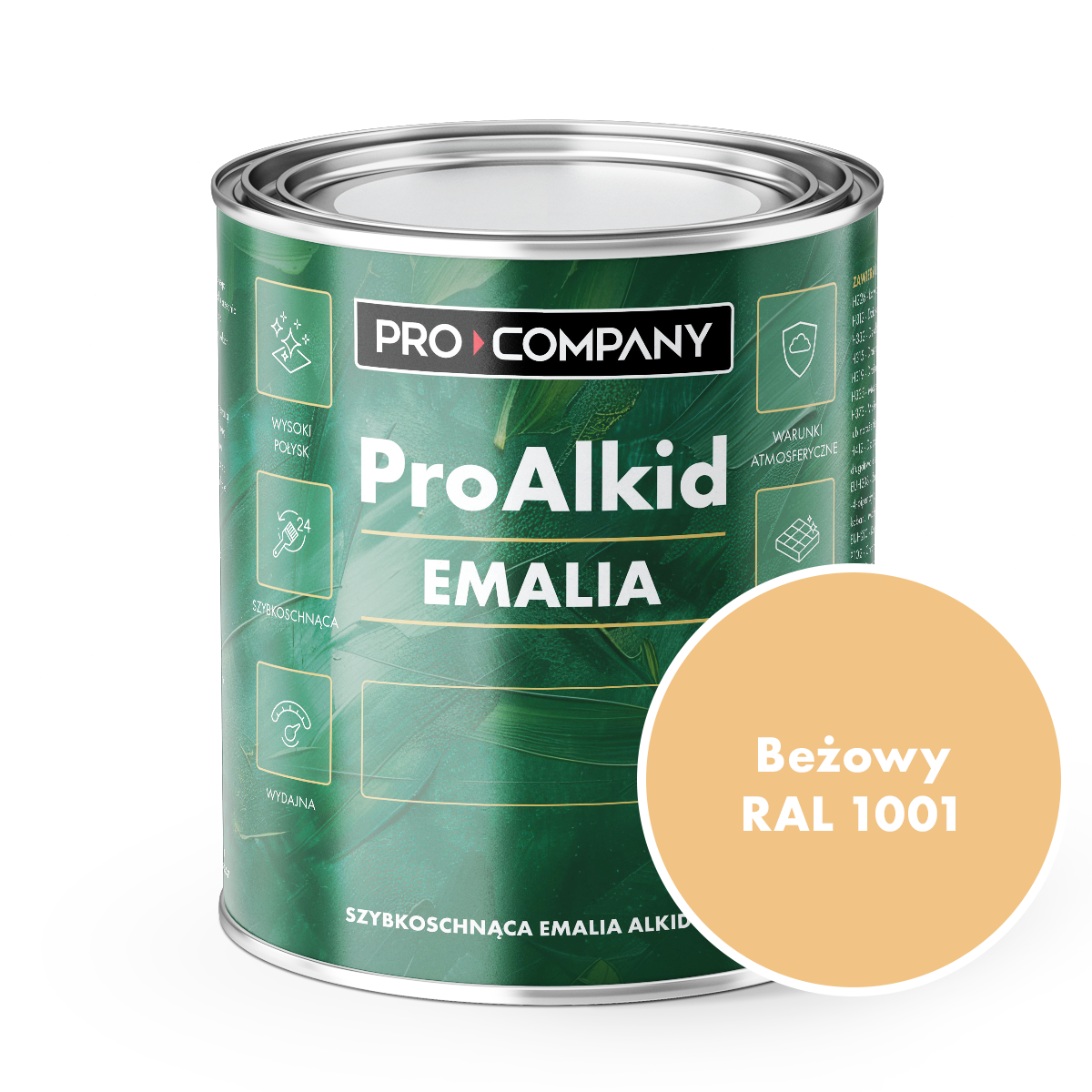 Pro Alkid szybkoschnąca emalia alkidowa - Kolor Beżowy RAL 1001