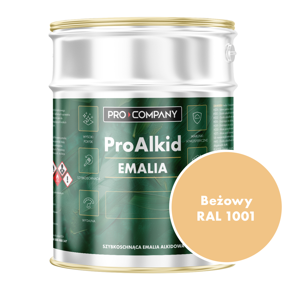 Pro Alkid szybkoschnąca emalia alkidowa - Kolor Beżowy RAL 1001