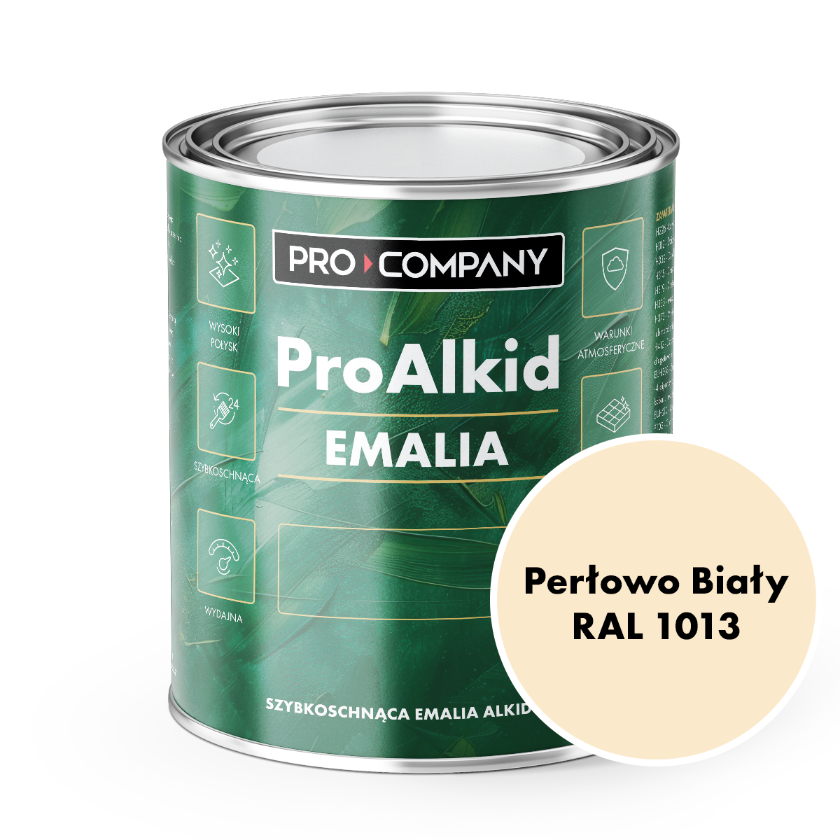 Pro Alkid szybkoschnąca emalia alkidowa - Kolor Perłowo biały RAL 1013