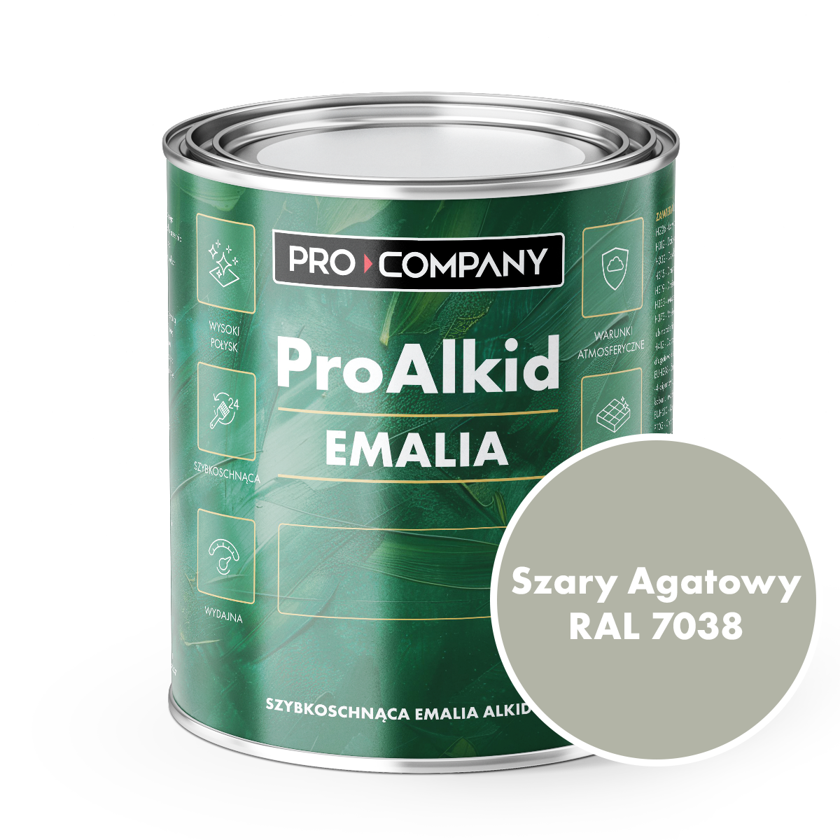 Pro Alkid szybkoschnąca emalia alkidowa - Kolor Szary agatowy RAL 7038