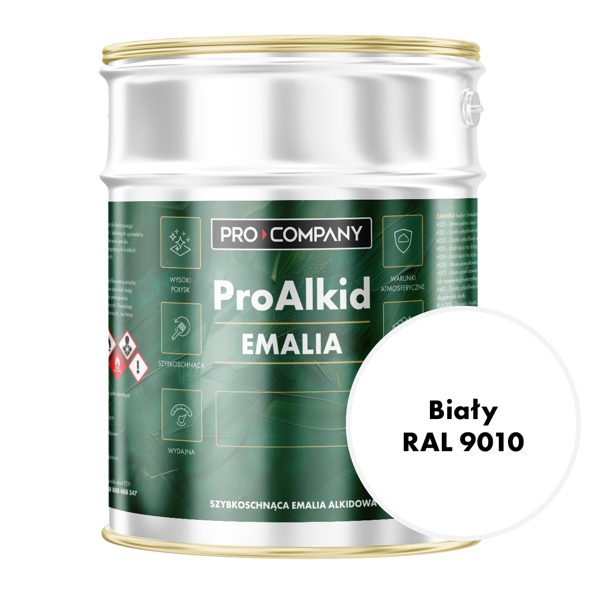 Pro Alkid szybkoschnąca emalia alkidowa - Kolor Biały RAL 9010