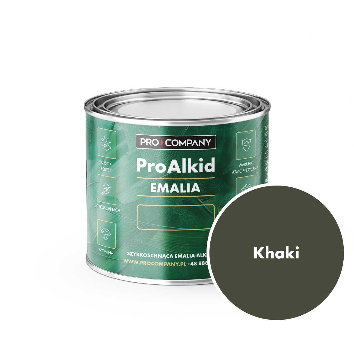 Pro Alkid szybkoschnąca emalia alkidowa - Kolor Khaki